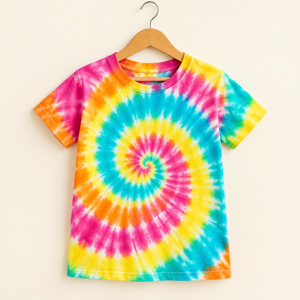 Spiral rainbow tie dye t-shirt